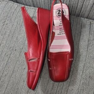 24HRS Red Slingback Sandals